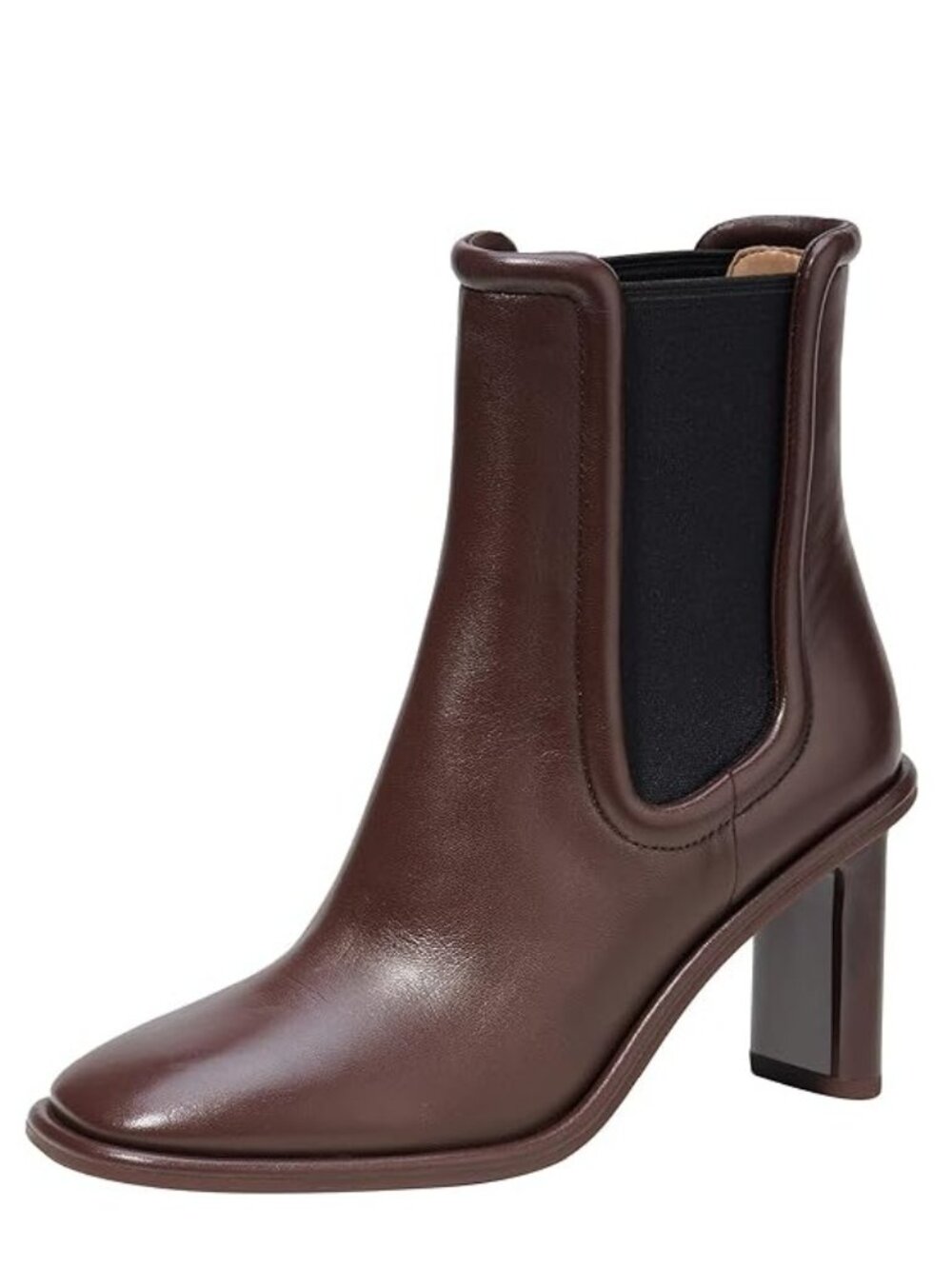 NIB Coach Geneva Bootie Maple Color Brown Leather Heeled Chelsea Boots Size 7